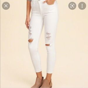 Hollister white jeans